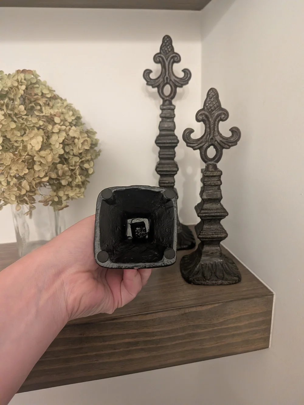 Decorative Fleur-de-Lis Cast Iron Accent Set - Black